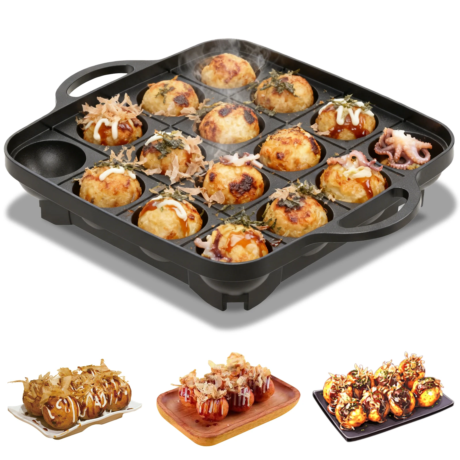 Takoyaki Grill Plate - Panci Takoyaki 16 Lubang dari Aluminium