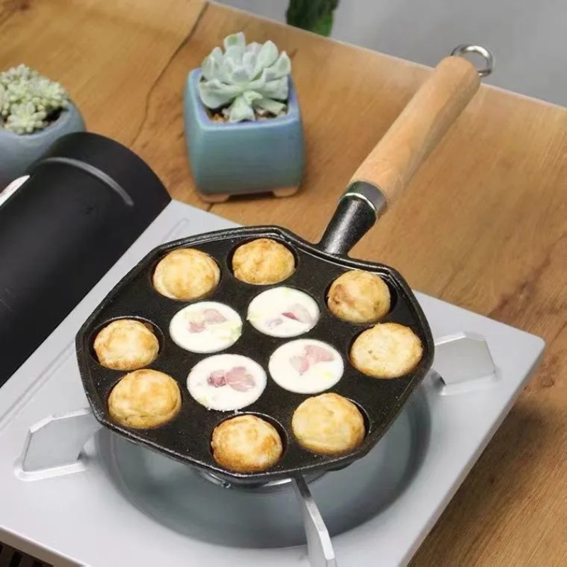 Cast Iron Corn - Baking Takoyaki panci hadiah 14 lubang,