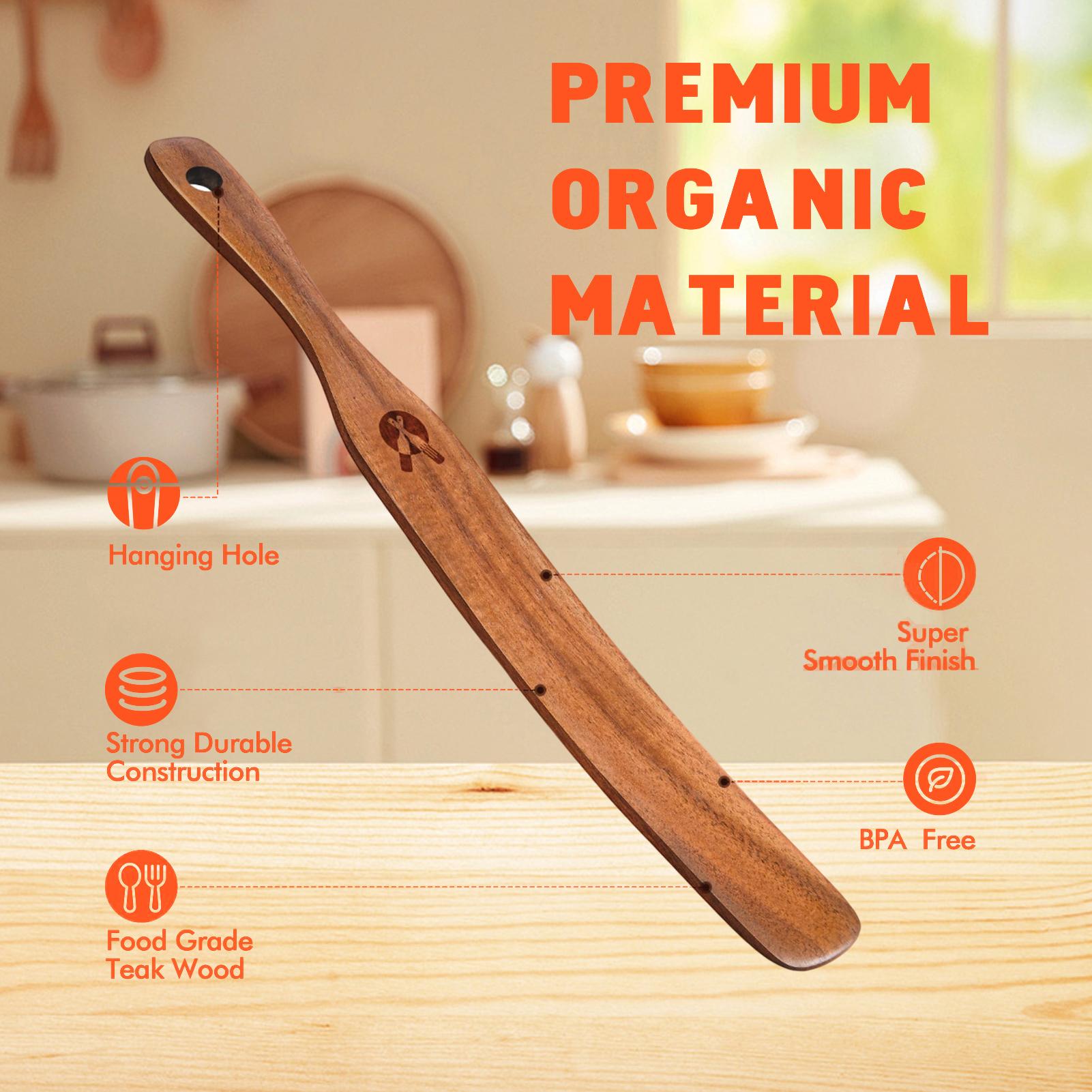Okonomiyaki Spatula - Pengaduk Kayu, Pengikis Stoples, Spatula Kayu,