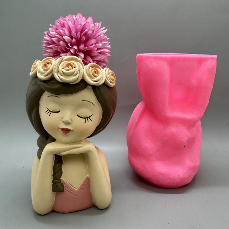 Potsticker Mold - Cetakan silikon pot bunga gadis cantik