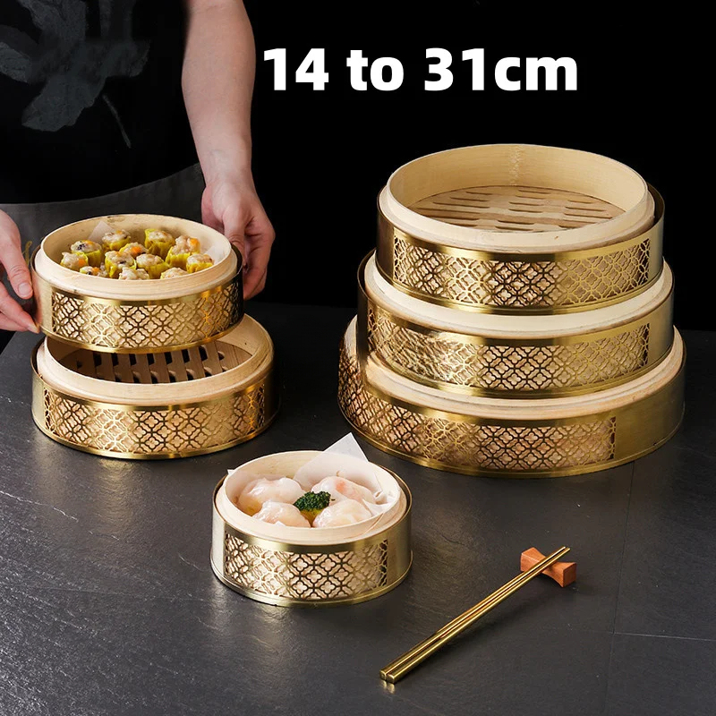 Bao Steamer Bamboo - Keranjang Kukus Bambu Cina dengan Alas