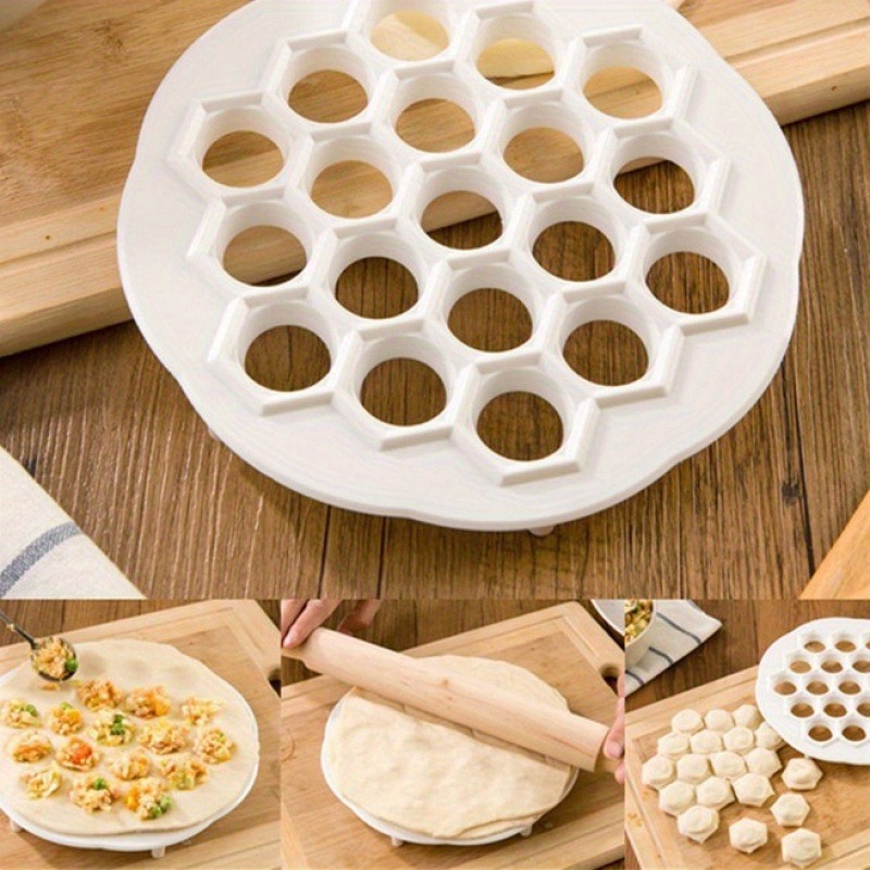 Dumpling Press Set - Cetakan Pangsit Plastik, Tekan Pembuat Pangsit