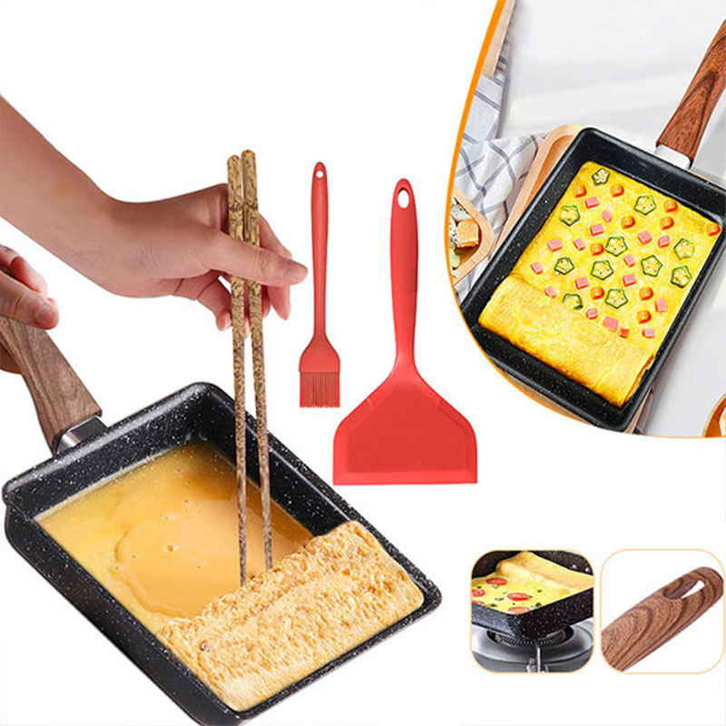 Egg Waffle Pan - Tamagoyaki panci omelet Jepang anti lengket,