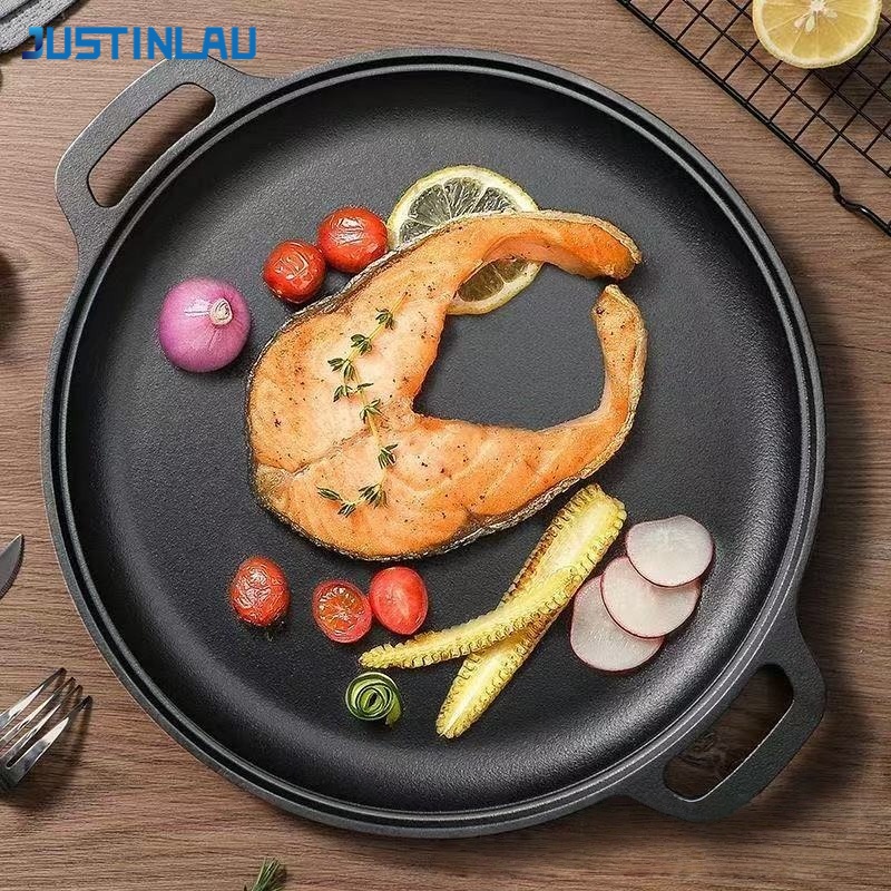 Mini Pancake Griddle - JUSTINLAU Wajan Penggorengan Besi Cor Dua