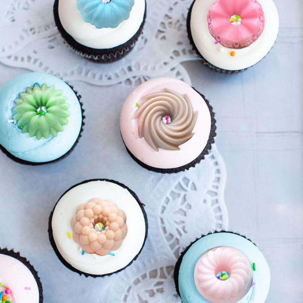 Donut Mold Silicone - Cetakan Kue Mini 6 Lubang Silikon,