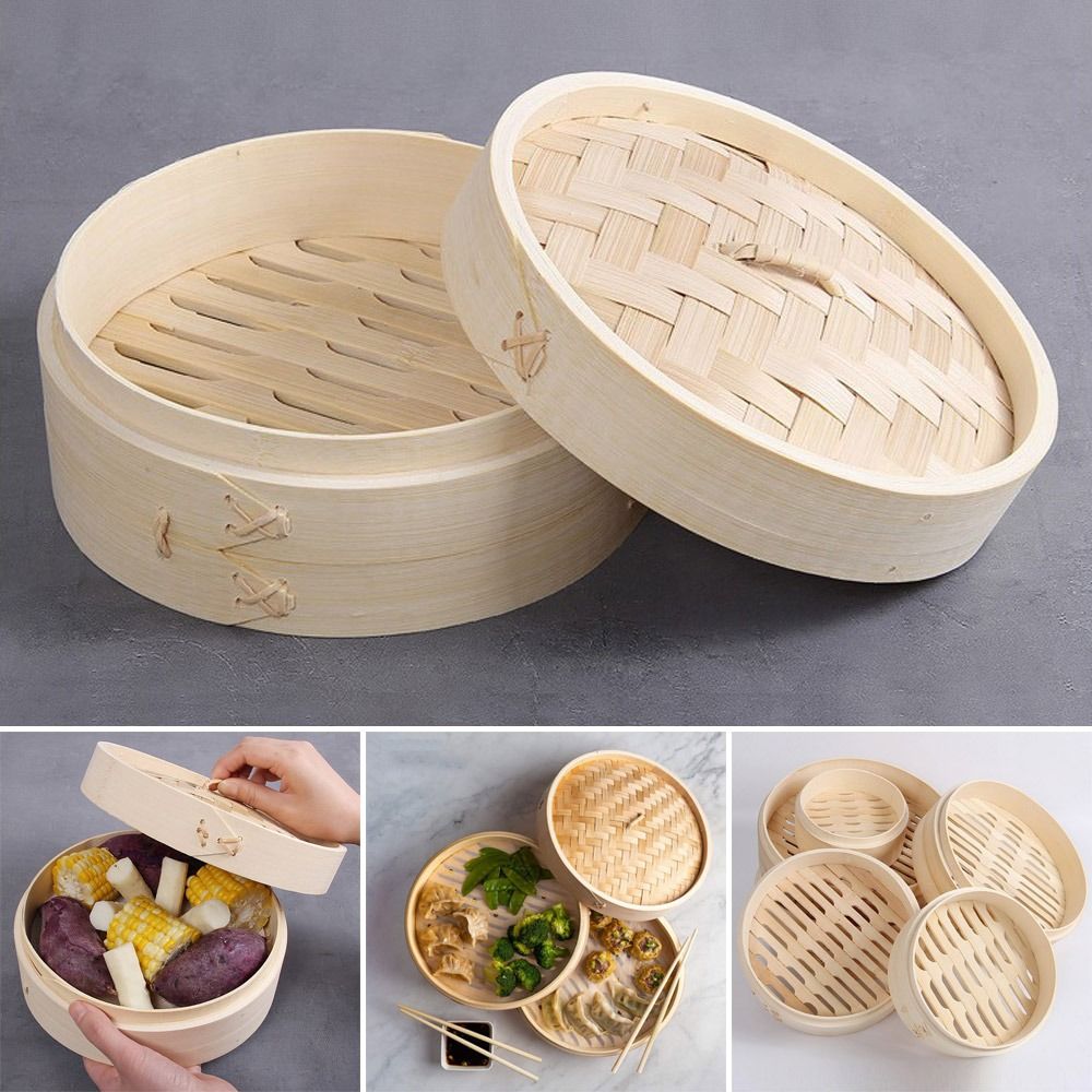 Bao Steamer Bamboo - Keranjang Kukus Bambu Cina untuk Memasak