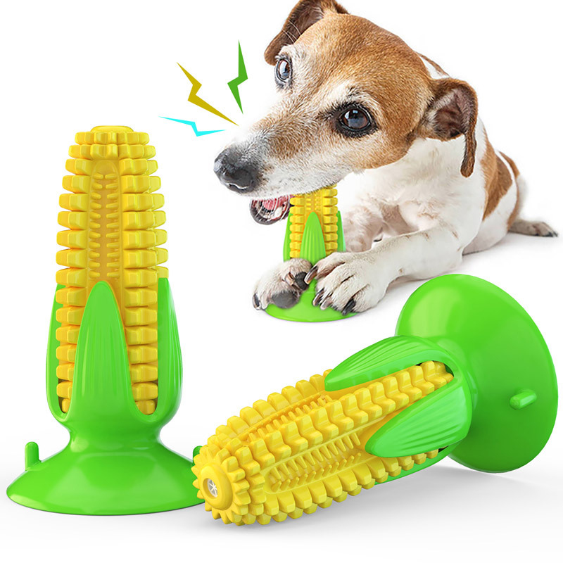 Corn Dog Stick - Mainan anjing dengan cangkir hisap dan