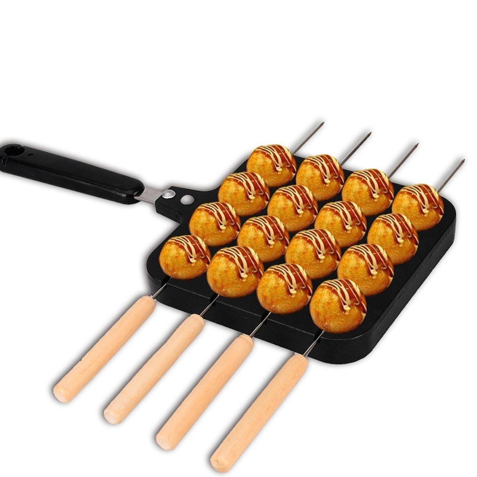 Takoyaki Grill Plate - Wajan Panggang Takoyaki dengan Garpu, Wajan