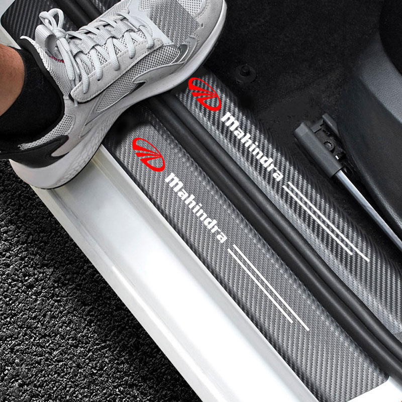 Crepe Pan Carbon - Stiker pelat pelindung pintu mobil serat