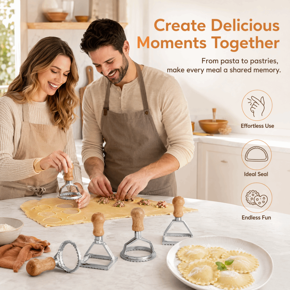 Dumpling Press Set - 7PCS Set Pemotong Ravioli Individual Berbahan