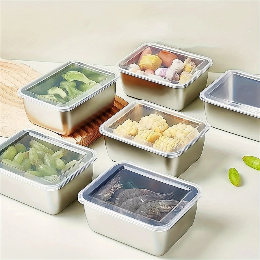Dim Sum Basket - Kotak penyimpanan makanan Stainless Steel, piring