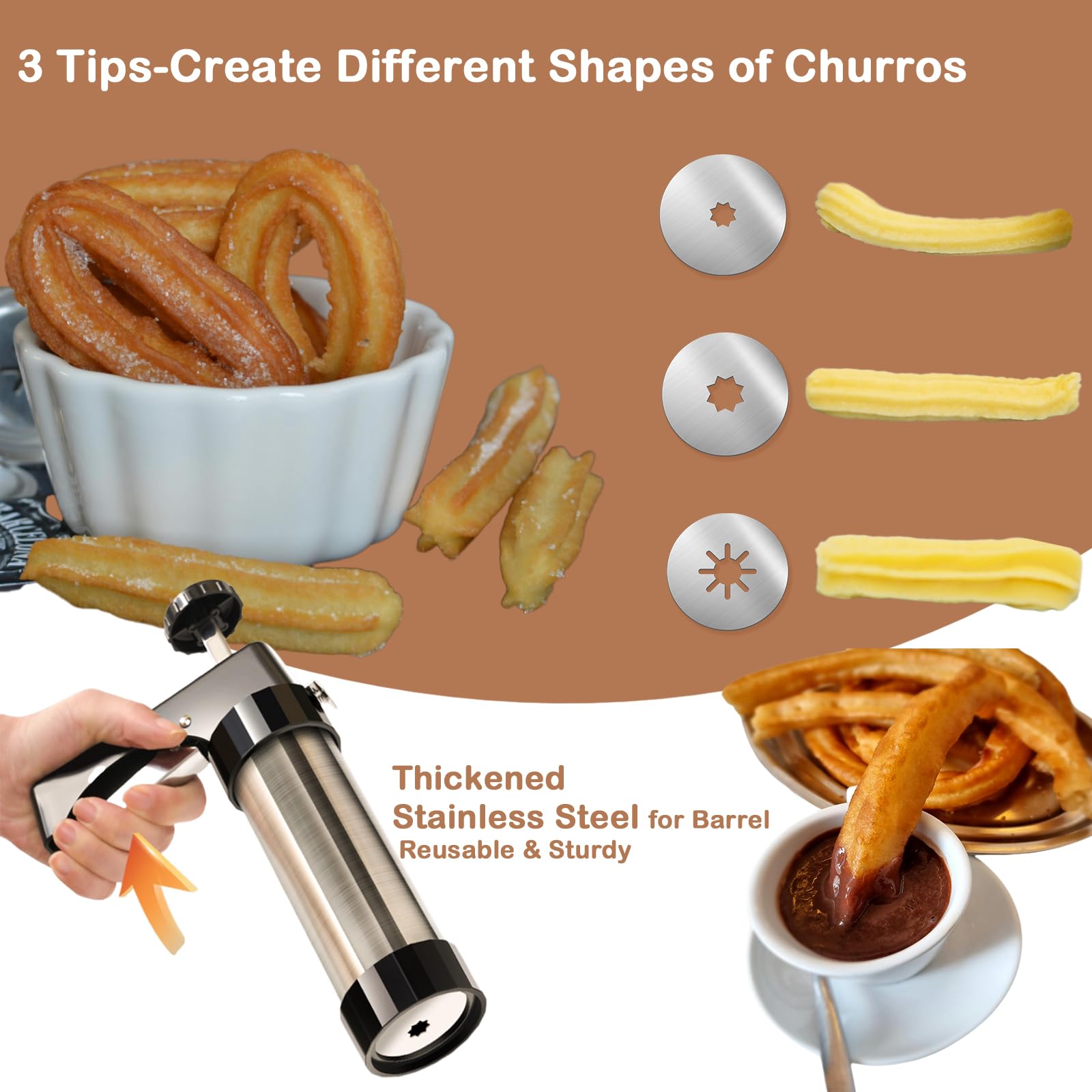 Mesin Pembuat Churro Tradision - Churros Maker Gun ulasan dan harga