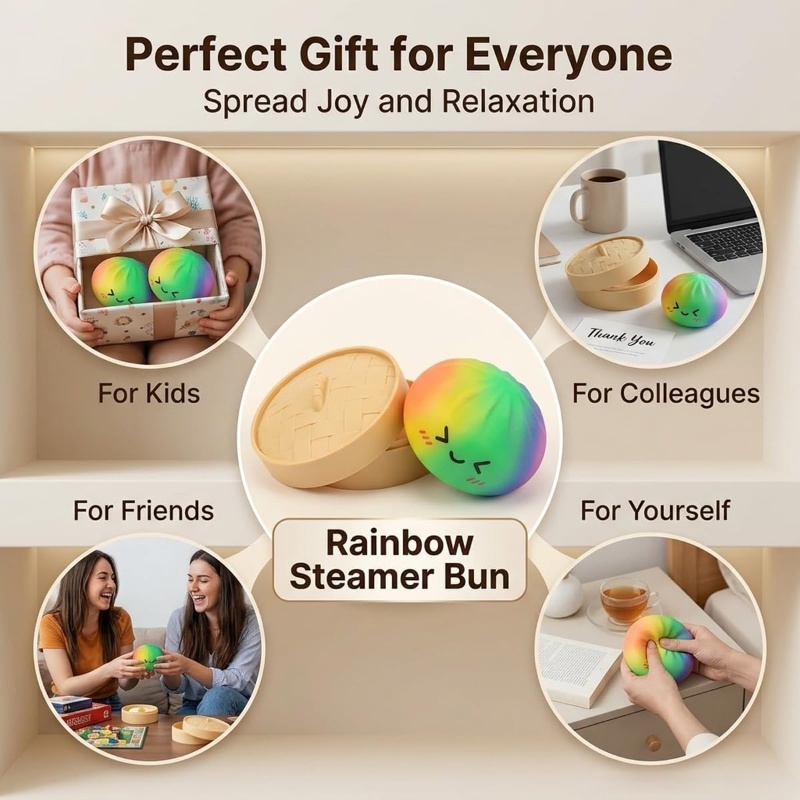 Mainan Squishy Glitter Bao Bun - Bao Steamer Bamboo ulasan dan harga