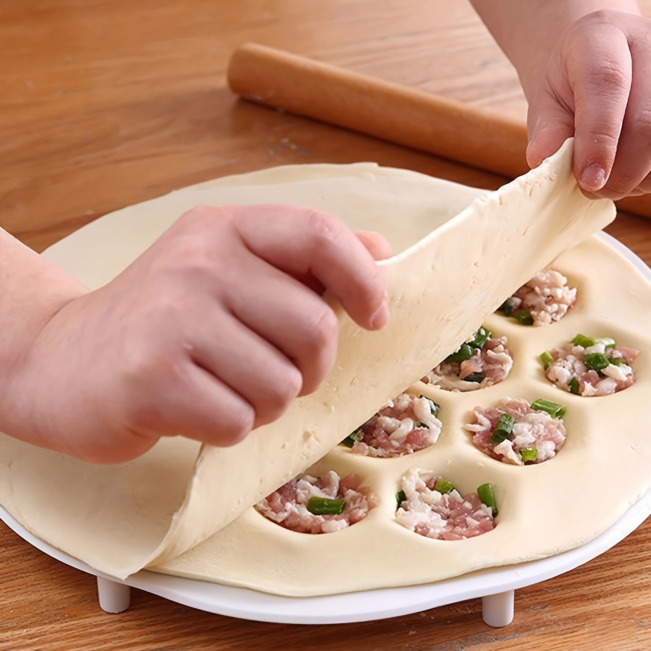 1 buah cetakan pangsit Cina Se - Dumpling Press Set ulasan dan harga