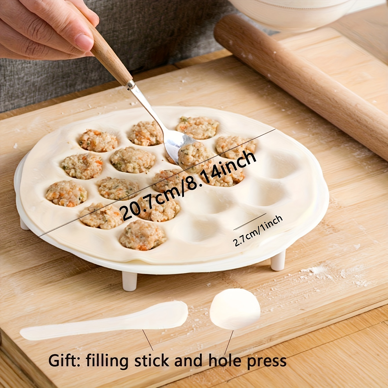 1 buah cetakan pangsit Cina Se - Dumpling Press Set ulasan dan harga