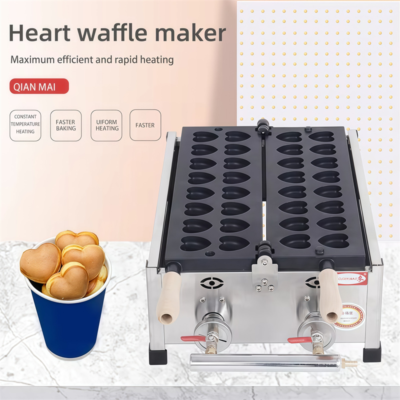 Pembuat Wafel Bentuk Hati Gas  - Mini Pancake Griddle ulasan dan harga