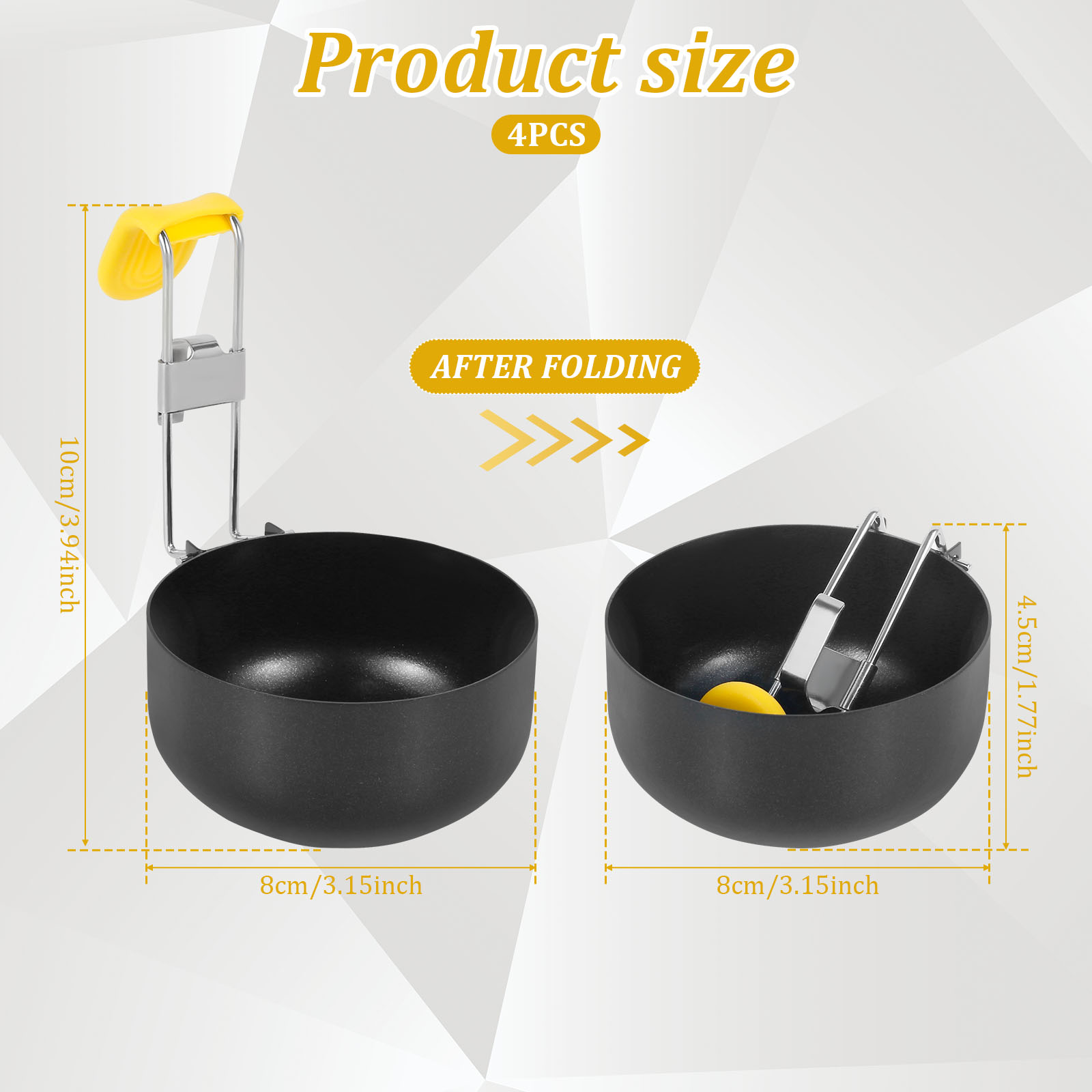 4 Pak Pemburu Telur Baja Tahan - Mini Pancake Griddle ulasan dan harga